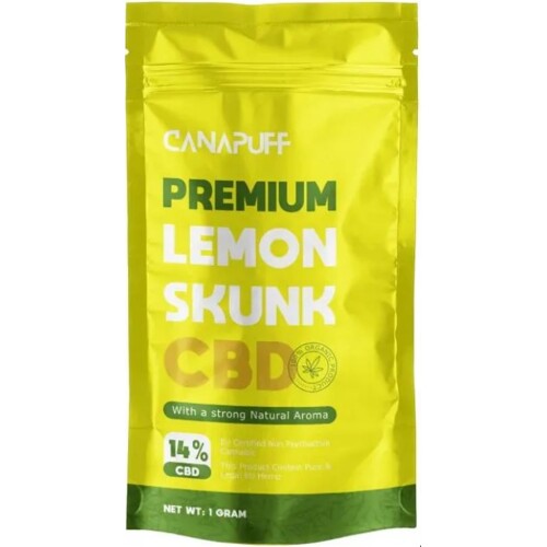CanaPuff CBD Hemp Flower Lemon Skunk, CBD 14 %, 1 g