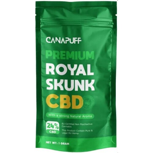 CanaPuff CBD Hemp Flower Royal Skunk, CBD 24 %, 1 g
