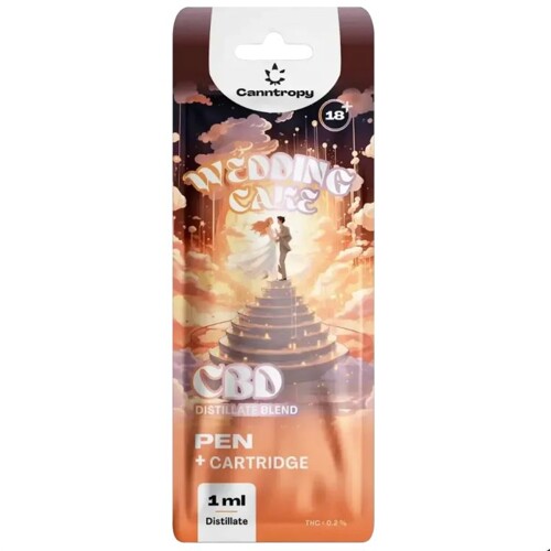 Canntropy CBD pen+ Cartrige Wedding Cake, CBD 95% 1 ml