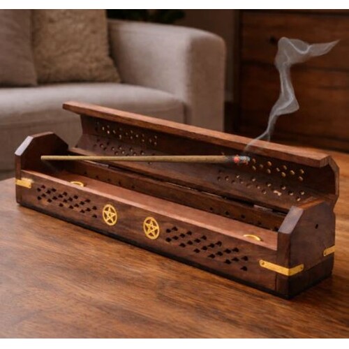 Incense Holder with Brass Inlay