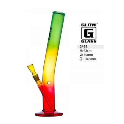 Bong sklenený Reggae zakrivený 42cm