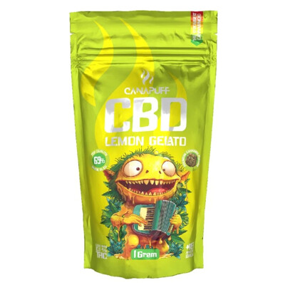 CanaPuff CBD Flower Lemon Gelato, CBD 69 %, 1 gram