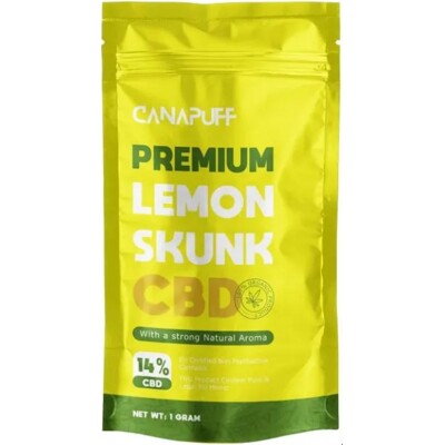CanaPuff CBD Hemp Flower Lemon Skunk, CBD 14 %, 1 g