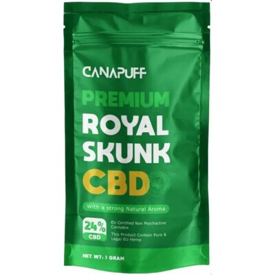 CanaPuff CBD Hemp Flower Royal Skunk, CBD 24 %, 1 g