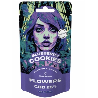 Canntropy CBD Flowers Blueberry Cookies, CBD 25 %, 1 g