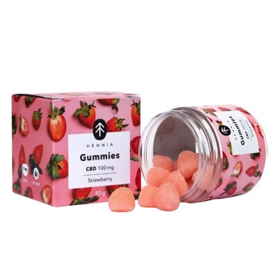 Hemnia CBD Gummies Sour Strawberry