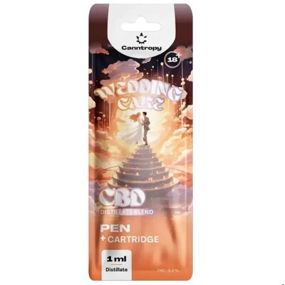 Canntropy CBD pen+ Cartrige Wedding Cake, CBD 95% 1 ml