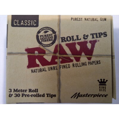 Raw Masterpiece 3m Roll+ 30 prerolled tips