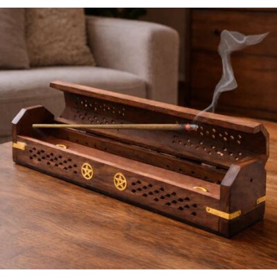 Incense Holder with Brass Inlay